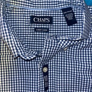 New Without Tags Mens XXL Chaps Long Sleeve Button Down Dress Shirt.